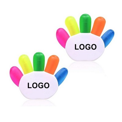 Hand Shape 5 Colors Highlighter