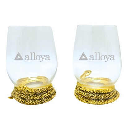 Stemless Snake Wine Glass