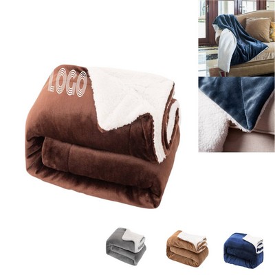 Double-Layered Flannel Throw Blanket