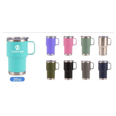 Stainless Steel Insulated Leakproof Hdandle Mug Insulated Cup for Car 20 oz.