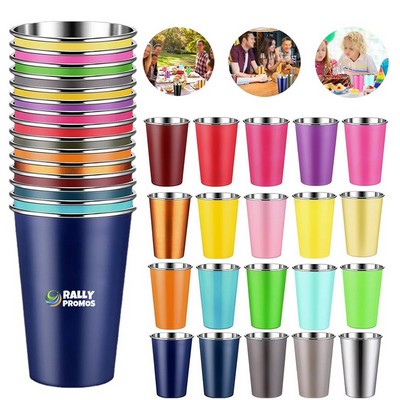 16OZ Stainless Steel Tumbler Juice Cup for Travel Outdoor