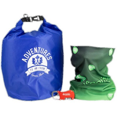 Outdoor Essentials Kit with Waterproof Dry Bag, Cooling Gaiter & Multi-Tool