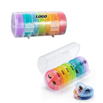 Circular Travel Moisture-Proof 14 Grid Medicine Box