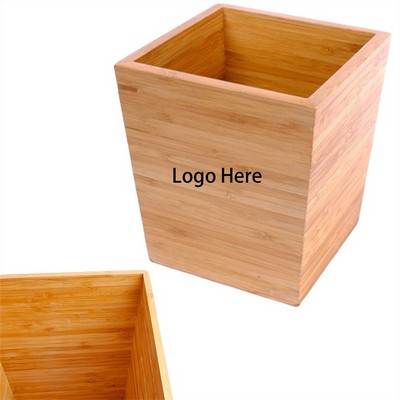 Bamboo Trash Can Without Lid