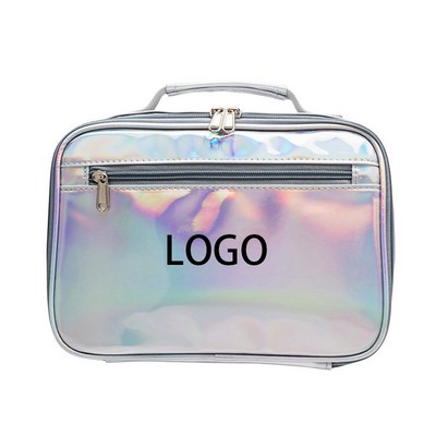 Laser Holographic Waterproof Cosmetic Tote Bag