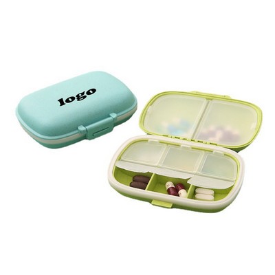 Sealed 6-Compartment Pill Box