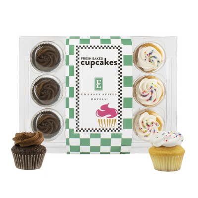 Signature Bite-Size Black & White Cupcakes with Sleeve