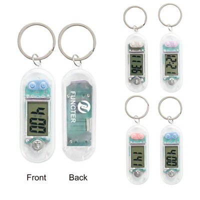 Mini Electronic Clock Keychain