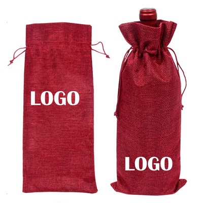 Premium Reusable Burlap Wine Bags