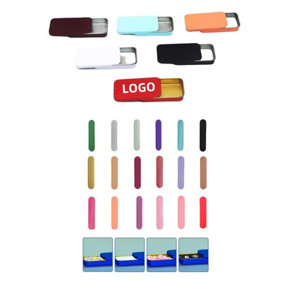 Color Tinplate Sliding Lid Storage Box