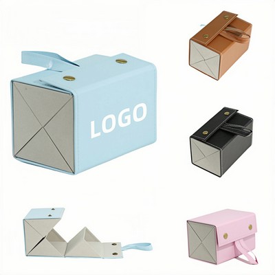 Multi-Compartment Leather Eyeglass Caseain