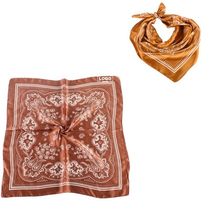 Square Satin Head Scarves Satin Headbands for Women