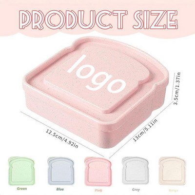 Custom Portable Plastic Food Storage Container Bread Box 5" x 11" x 1 1/3"