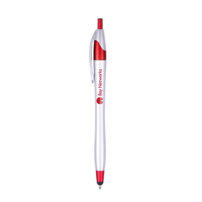 Retractable Action Ballpoint Pen with Stylus