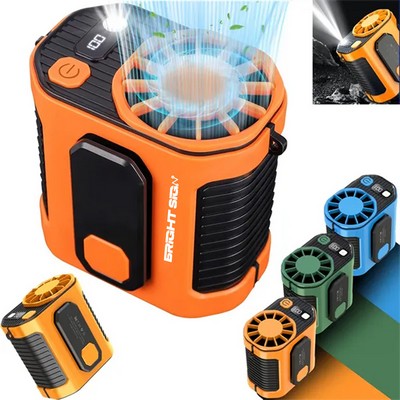 Wearable Clip-On Waist Fan with LED Light