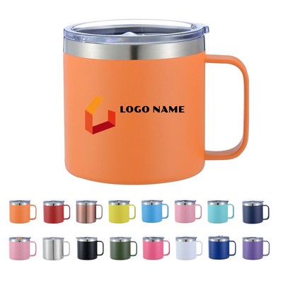 Insulated Stainless Steel Camping Mug with Handle