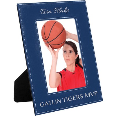 5" x 7" Blue/Silver Leatherette Photo Frame