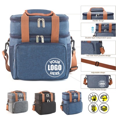 Double Deck Insulated Lunch Bag