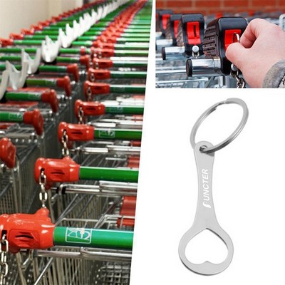 Portable Metal Shopping Carts Tokens Keychain