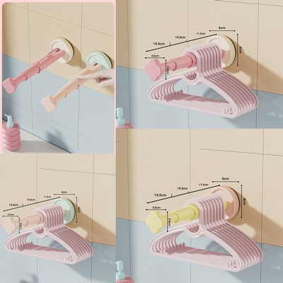 Suction Cup Hanger Organizer Hanger Storage Rack