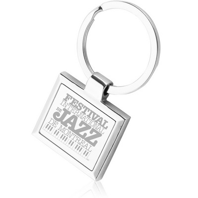 Square Framed Metal Keychain.