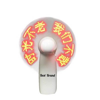 LED Message Display Handheld Fan
