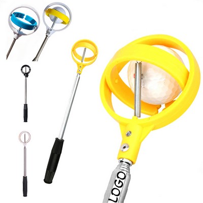 80" Extendable Stainless Steel Golf Ball Retriever W/ Anti Slip Threaded Handle MOQ 50pcs