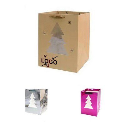 Kraft Holiday Paper Gift Bags