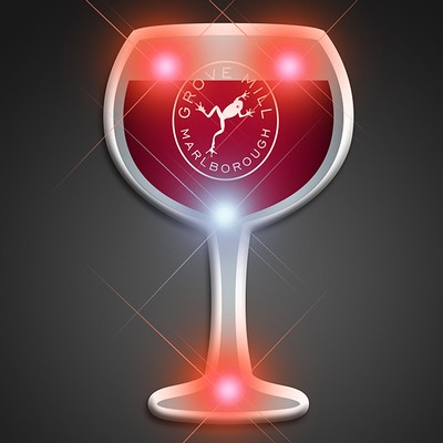 Wine Glass Pin Flashers - PRINTED