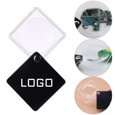 Folding Square Pocket Magnifier W/Protective Cover