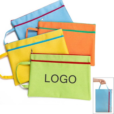 A4 Zipper Document Pouch with Handle