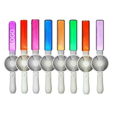 Glow LED Light Stick Fan 15 Colors & 3 Wind Modes