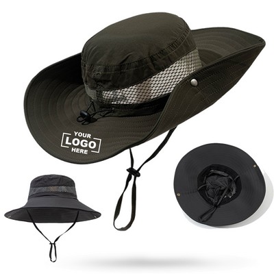 Sun Protection Mesh Cowboy Hat Breathable Quick Drying Sun Hat