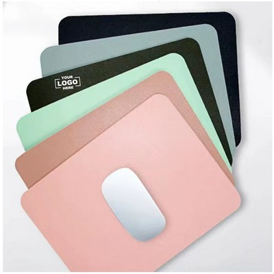 Leather Mousepad with Stitched Edge Micro-Fiber Base with Non-Slip Waterproof