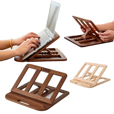 Adjustable Folding Wooden Computer Stand