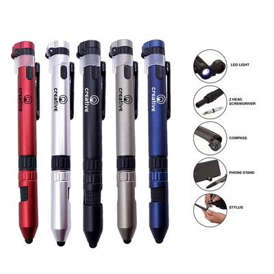 6 In 1 Multi Functional Tool Ballpoint Pen