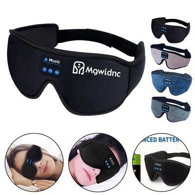3D Black Sleep Eye Mask with Bluetooth 5.0 Wireless Headphones