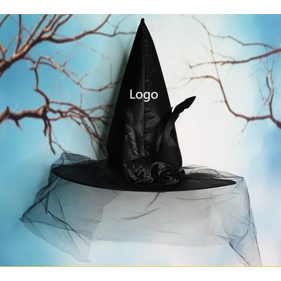 Rose Feather Wizard Hat