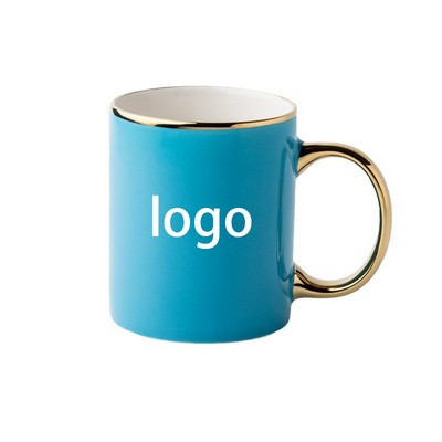 Bespoke Gold Trimmed Ceramic Mug 12Oz
