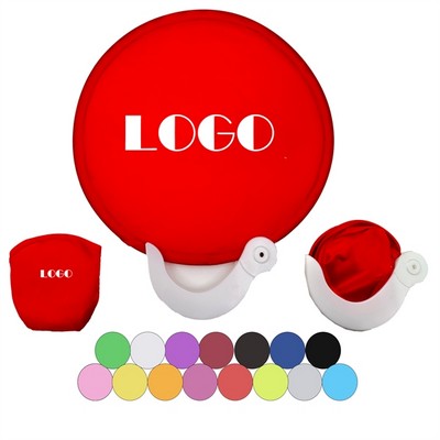 Nylon Folding Fan With Rope with pouch