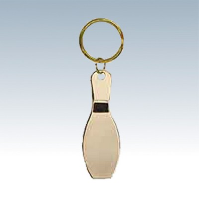 Brass Bowling Pin Keychain