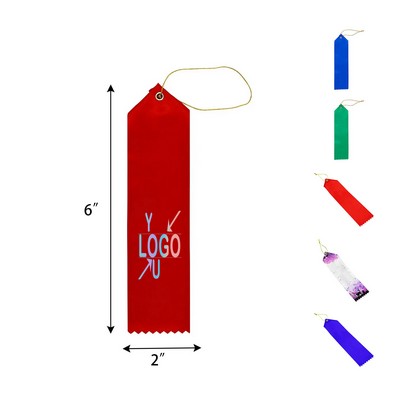 2" x 6" Custom Polyester Award Ribbons