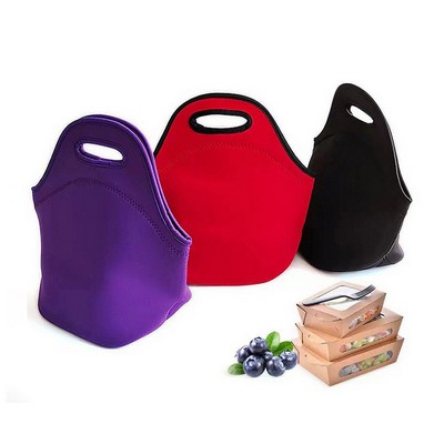 Eco Friendly Custom Neoprene Lunch Tote Bag