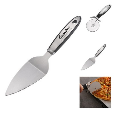 2PCS Pizza Wheel Cutter and Pie Server