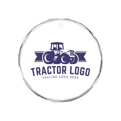 Round Christmas Crystal Hanging Ornament