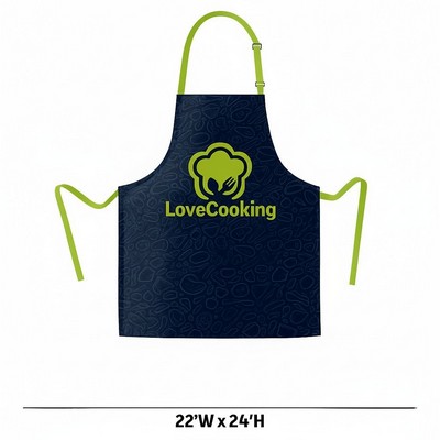 Poly Twill Full Color Bib Apron (22"W X 24"L)