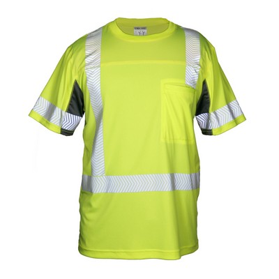 Kishigo 9175 Premium Black Cool Touch Short Sleeve T-shirt, Class 3