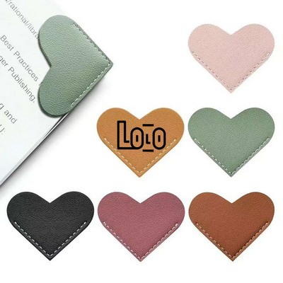 Leather Heart Shaped Bookmarks