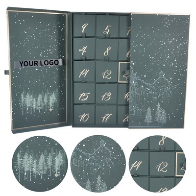 Paper Christmas Advent Calendar With Numbered Drawers