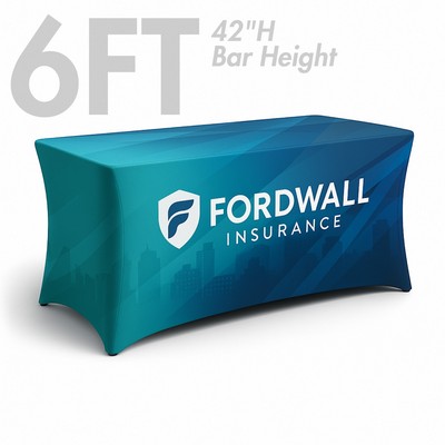6' Spandex Stretch Table Cover (Bar Height, 42")